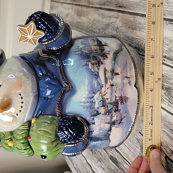 Bradford Exchange Thomas Kinkade Snowman Cookie Jar - Picture 15 of 15
